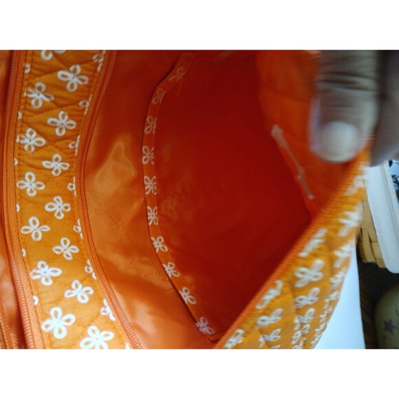 Vera Bradley University Of Tennessee Triple Zip Hipster Purse Orange/White Desig - Picture 15 of 16